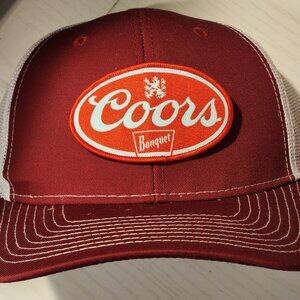 Banquet Coors Cardinal Red/White Mesh Snapback Trucker Hat